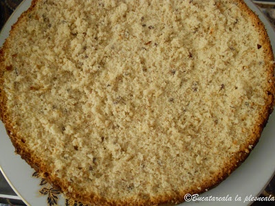 Prajitura cu banane, seminte de in si crema de portocale