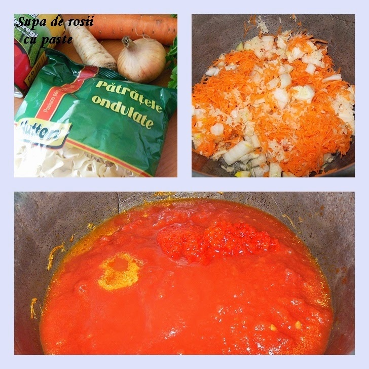 Supa de rosii cu paste