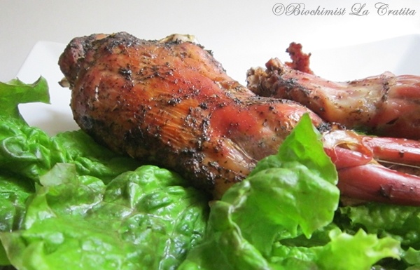 Ied cu ierburi aromate, la cuptor