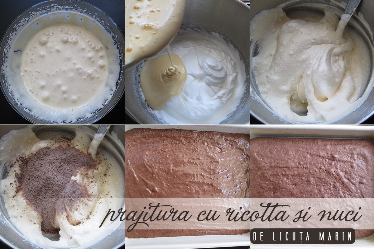 Prajitura cu crema de ricotta si nuci. Reteta delicioasa si usor de facut