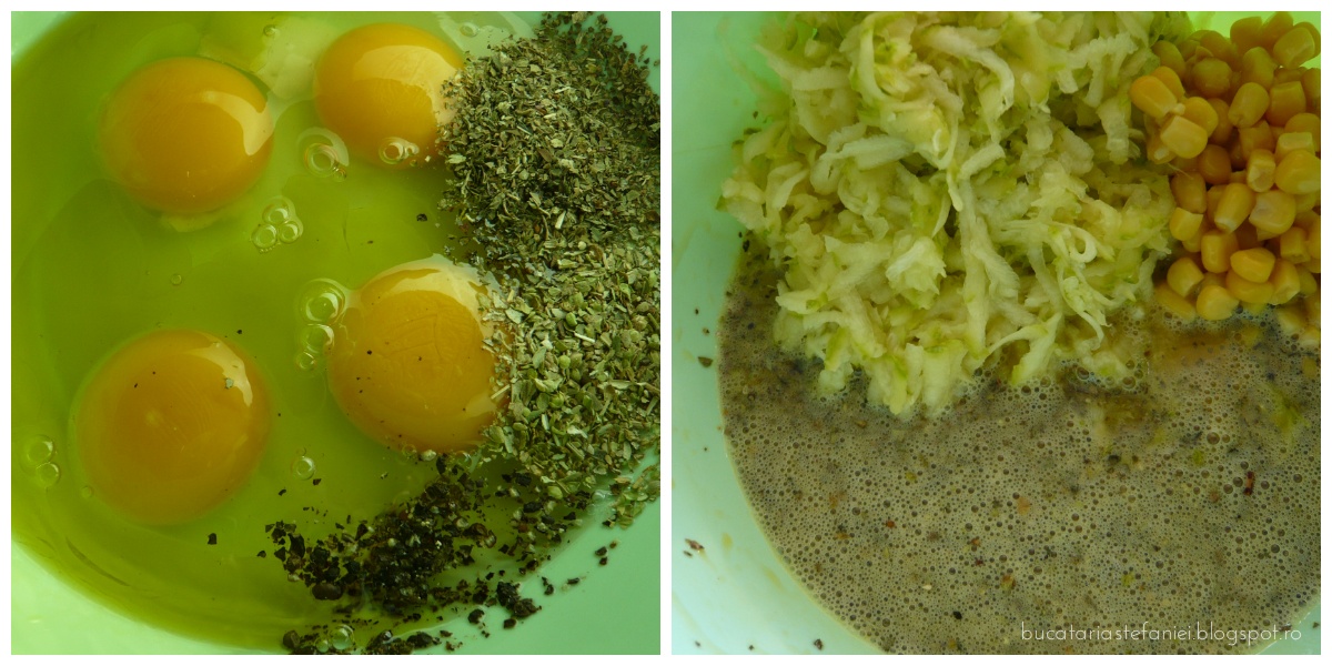 Clatite sarate cu dovlecel si porumb