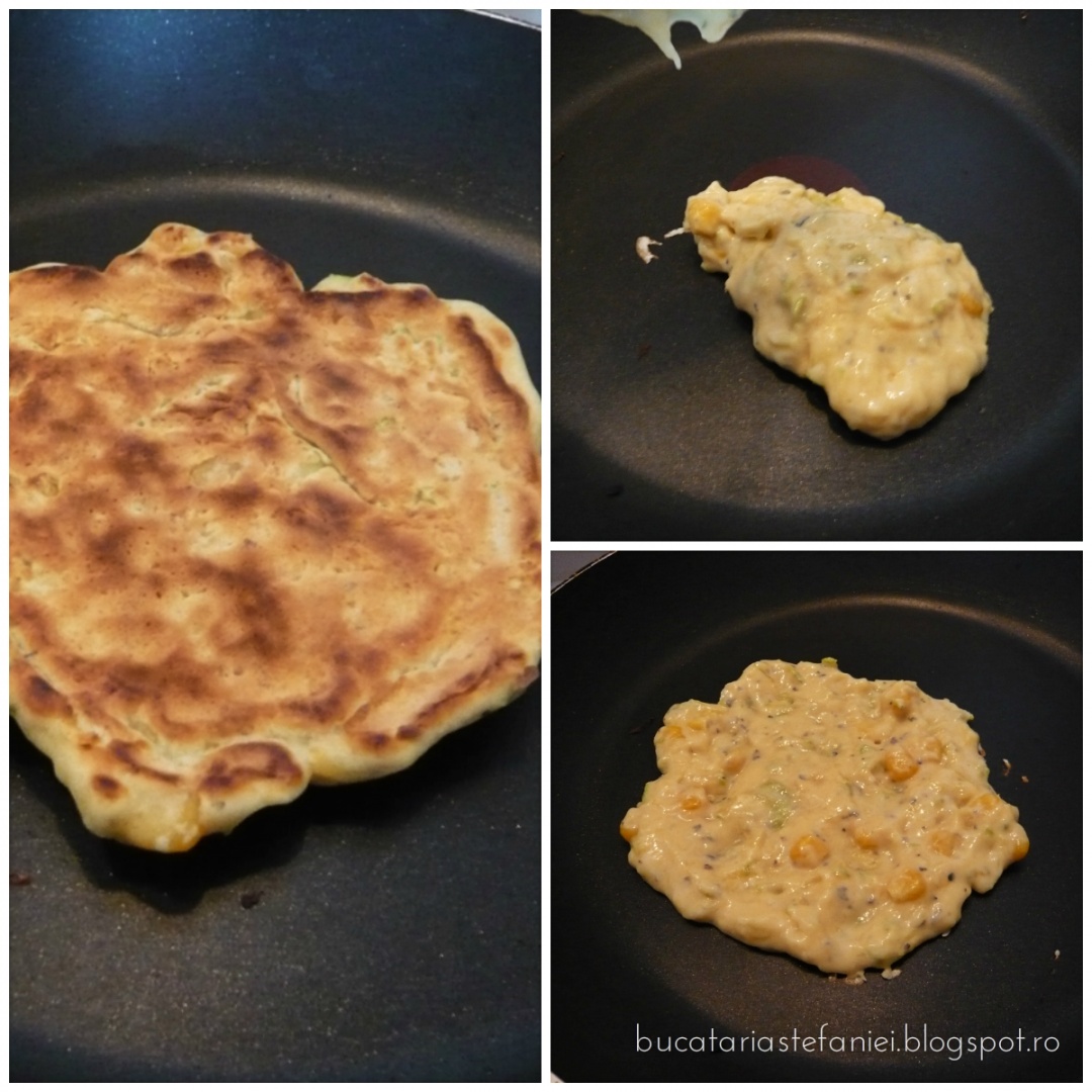 Clatite sarate cu dovlecel si porumb