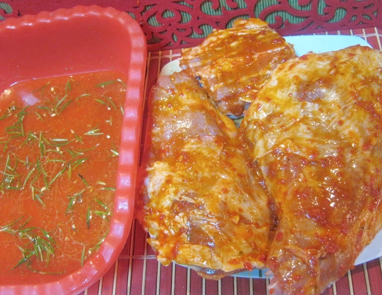 Miel cu rozmarin si timbale de cartofi