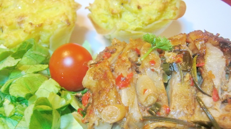 Miel cu rozmarin si timbale de cartofi