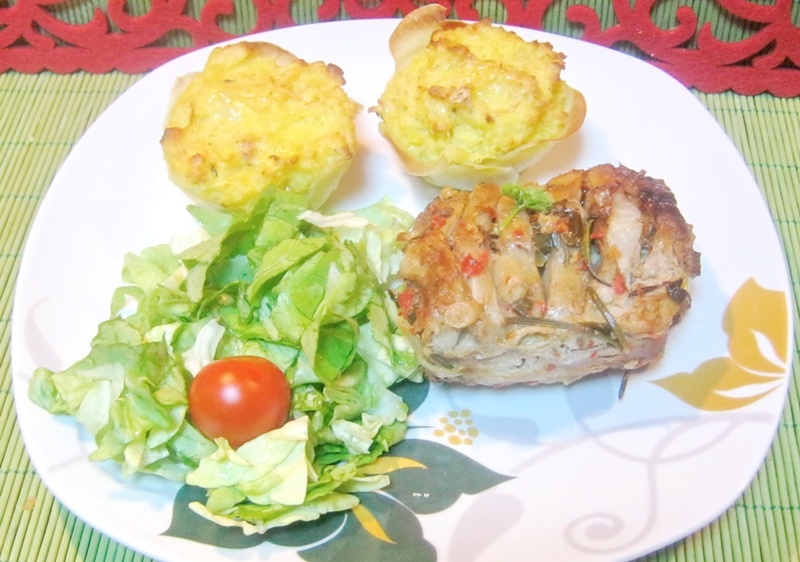 Miel cu rozmarin si timbale de cartofi