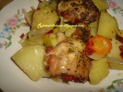 Cartofi taranesti cu pui