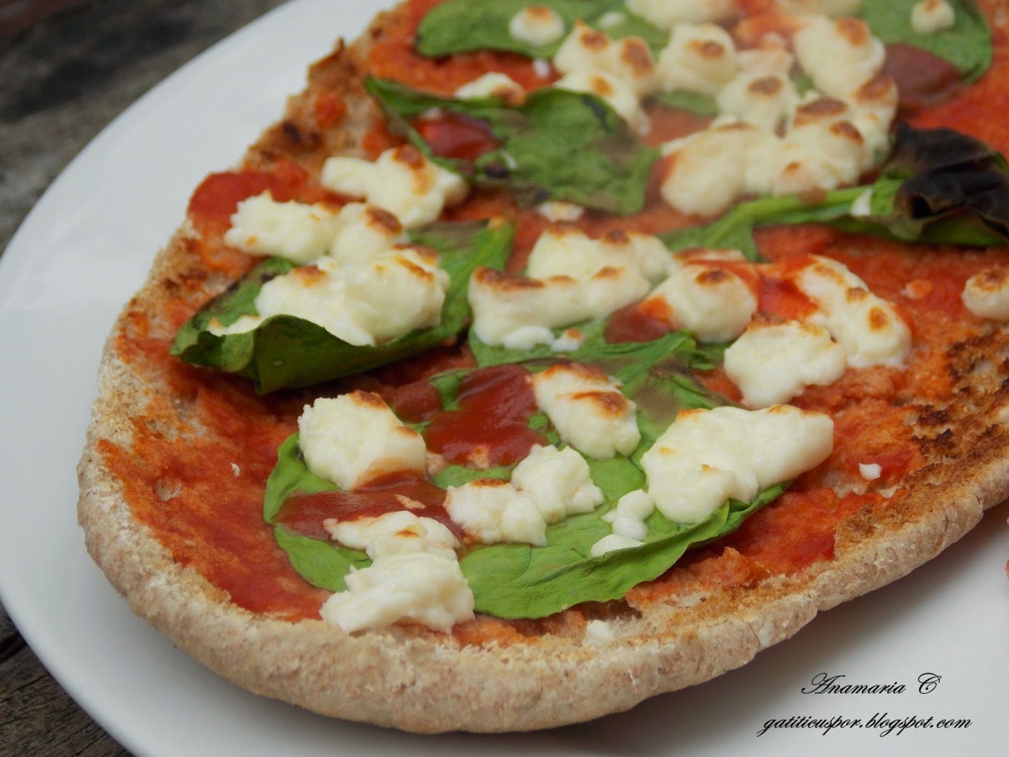 Pizza Cu Branza Feta Si Spanac