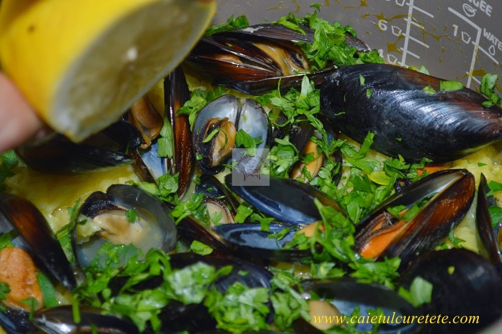 Risotto cu midii si sofran