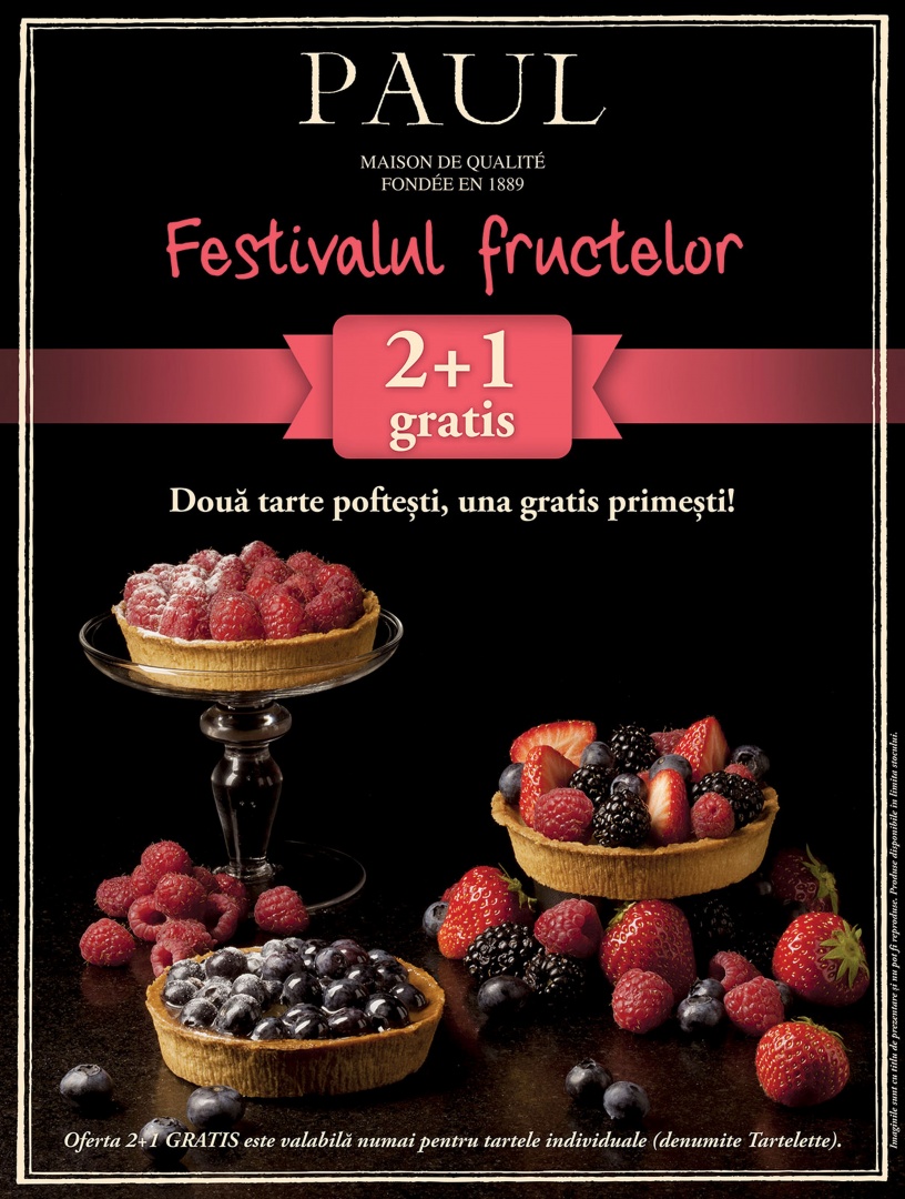 „Festivalul fructelor” aduce la Paul cinci noi sortimente de tarte
