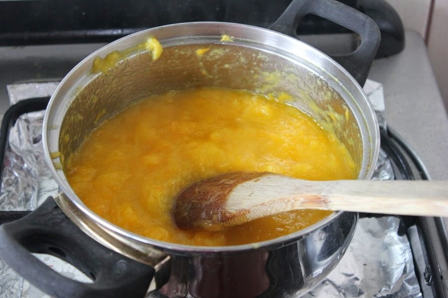 Panna cotta cu jeleu de mango si portocala