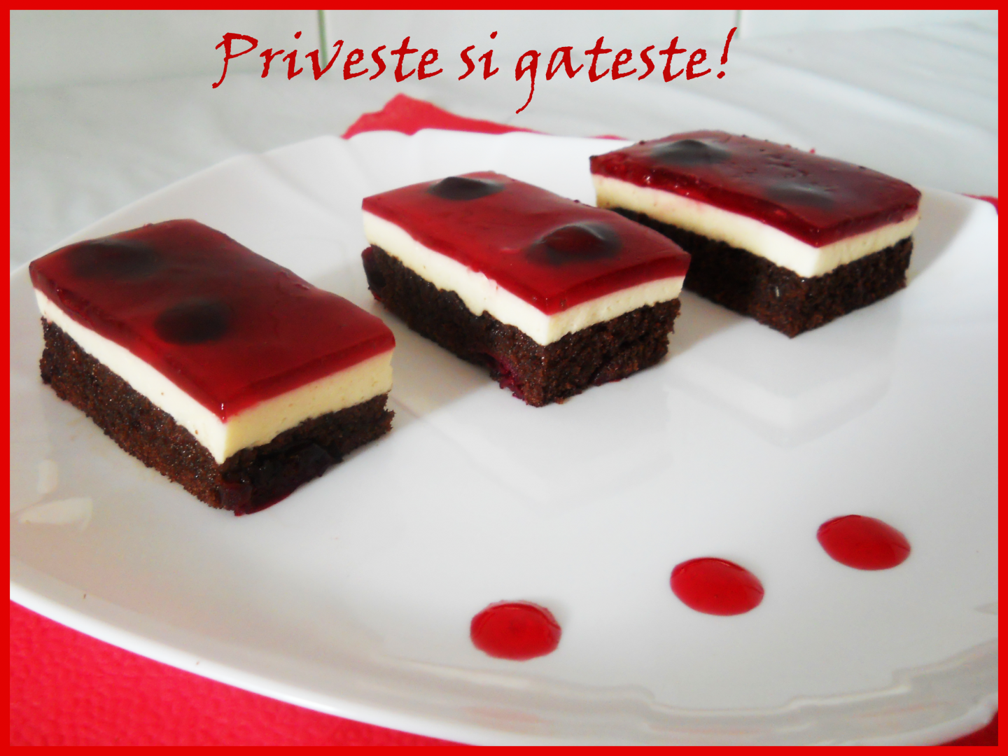 Prajitura cu visine si ciocolata