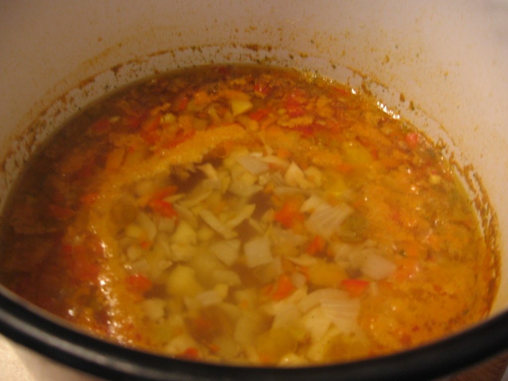 Supa de legume cu bacon afumat