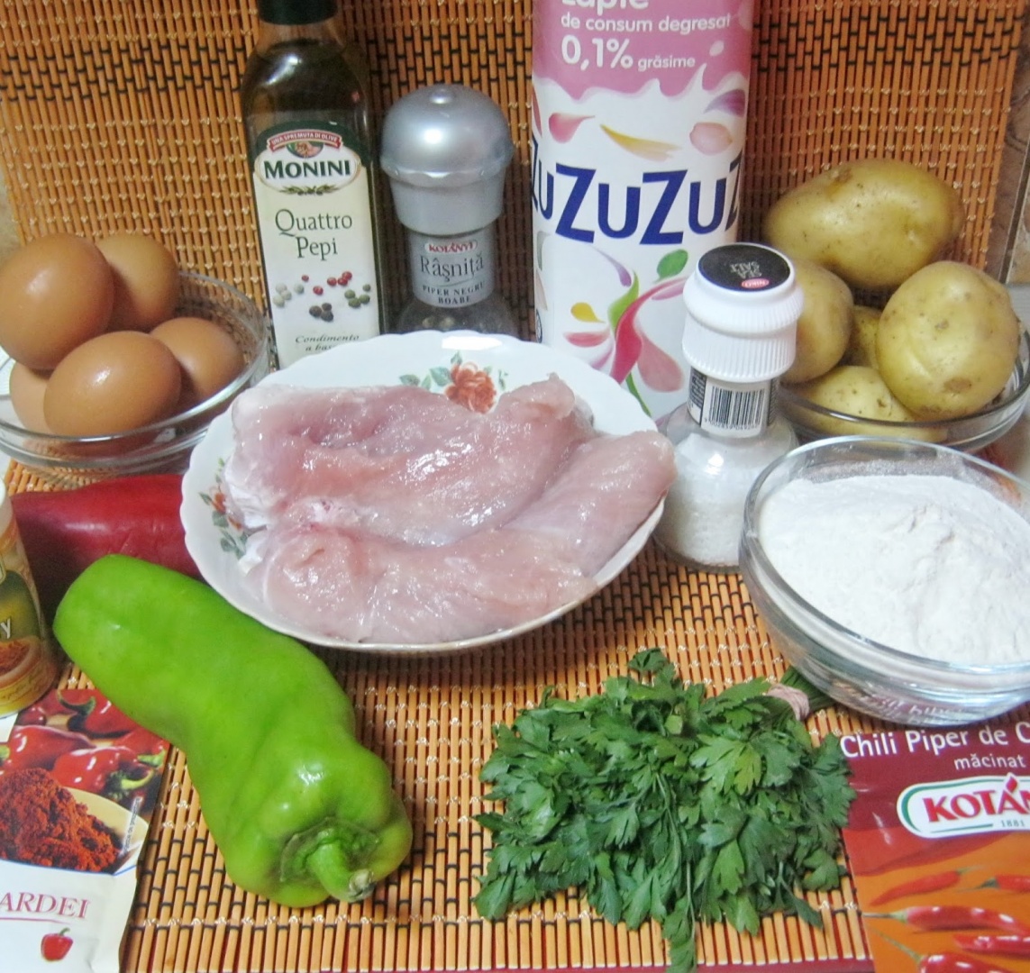 Galette din cartofi cu piept de curcan