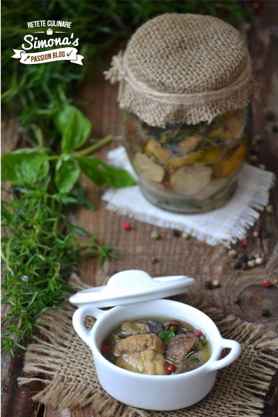 Hribi conservati in ulei de masline