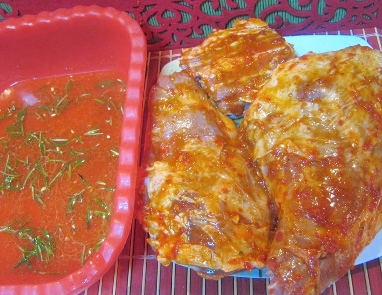 Miel cu rozmarin si timbale de cartofi