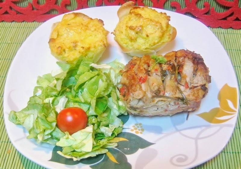 Miel cu rozmarin si timbale de cartofi