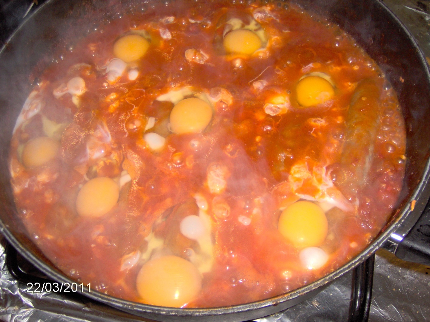 Shakshuka cu ciuperci