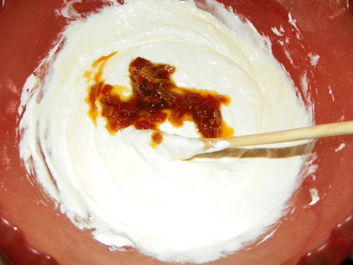 Placinta cu branza dulce si coaja de portocala confiata