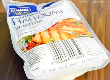 Zucchini, ardei si halloumi la gratar