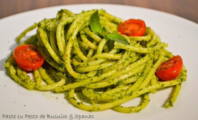 Paste cu pesto de busuioc si spanac