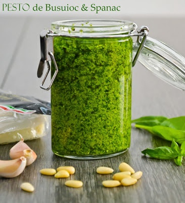 Paste cu pesto de busuioc si spanac