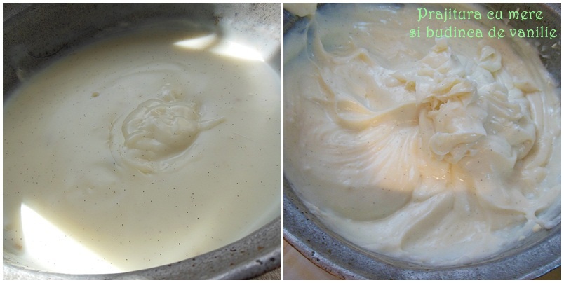 Prajitura cu mere si budinca de vanilie