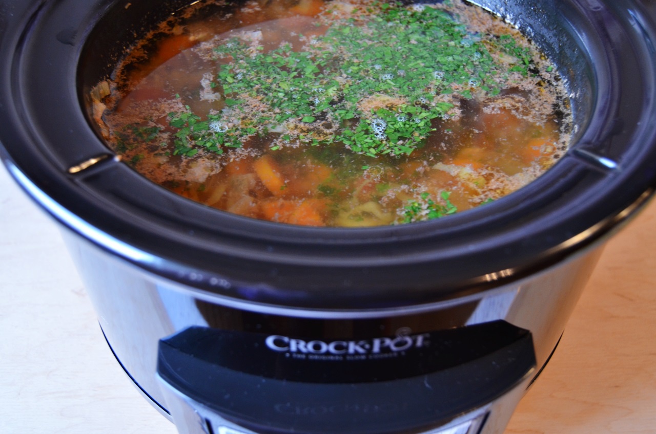 Ciorba de vitel cu legume la Crock Pot