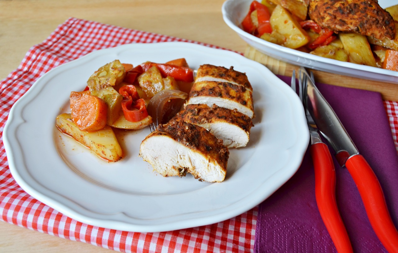 Piept de pui cu legume la Crock Pot