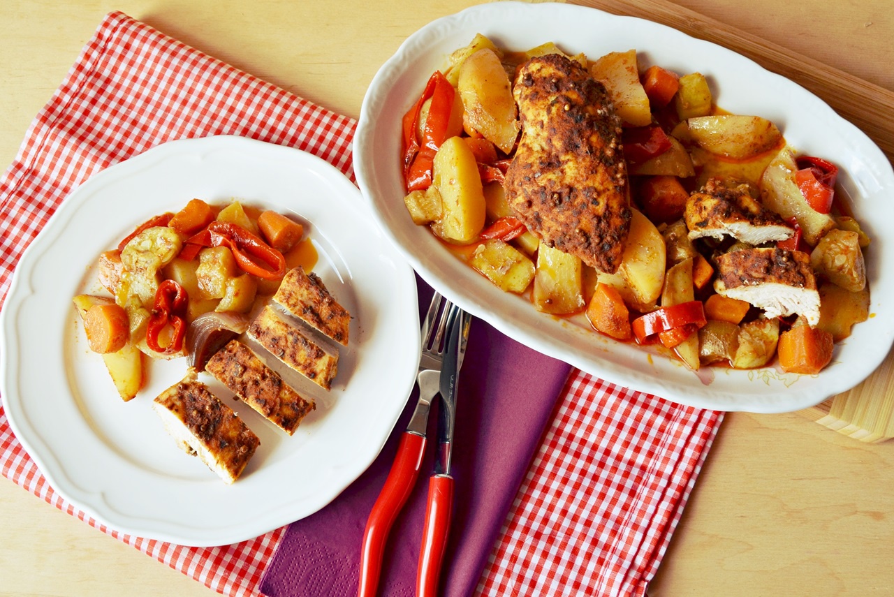 Piept de pui cu legume la Crock Pot