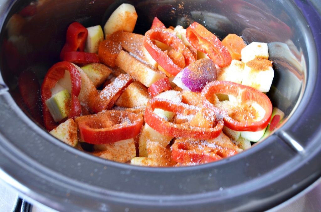 Piept de pui cu legume la Crock Pot