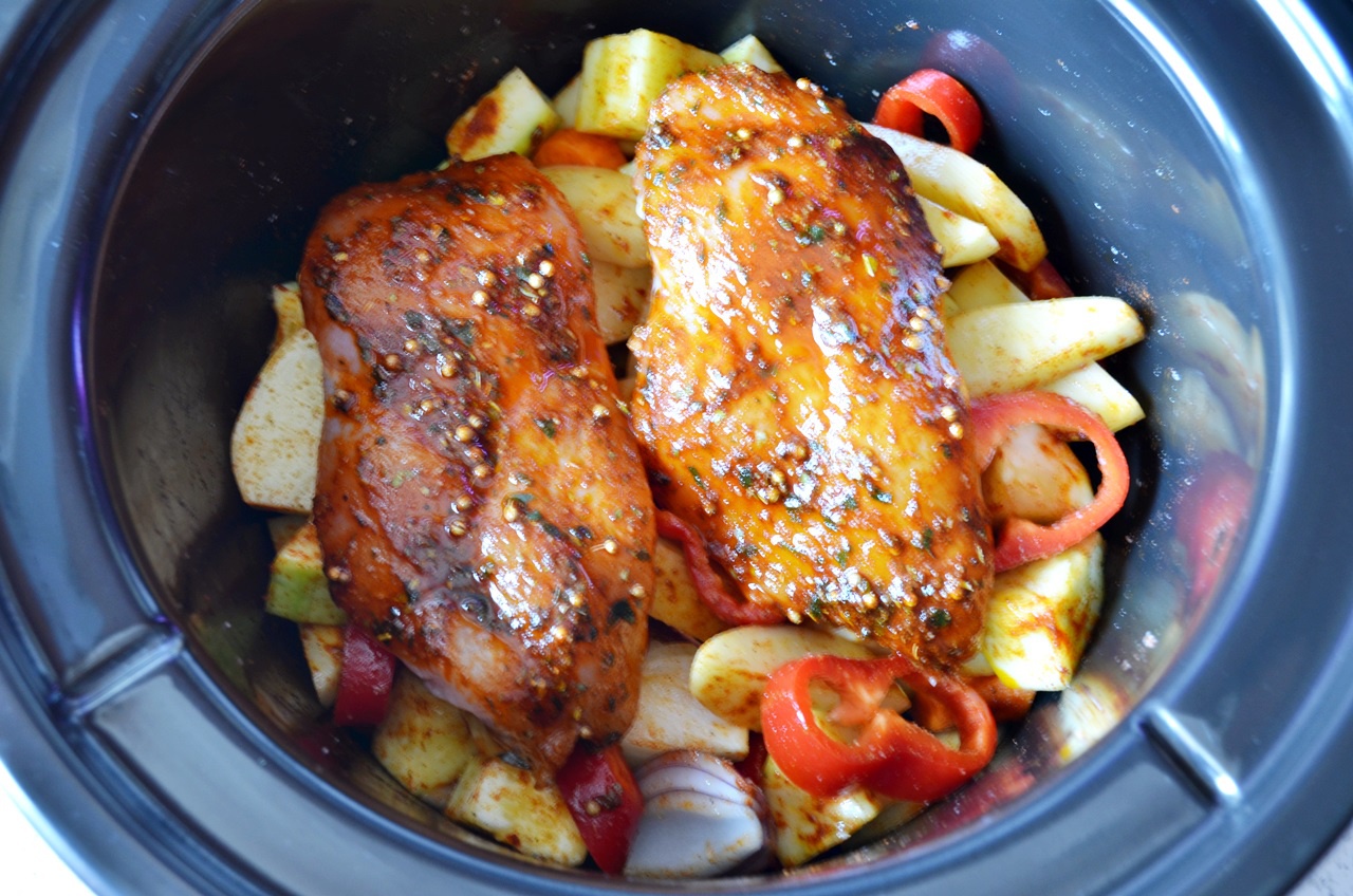 Piept de pui cu legume la Crock Pot