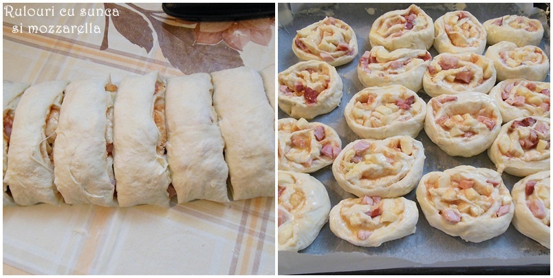 Rulouri cu sunca si mozzarella