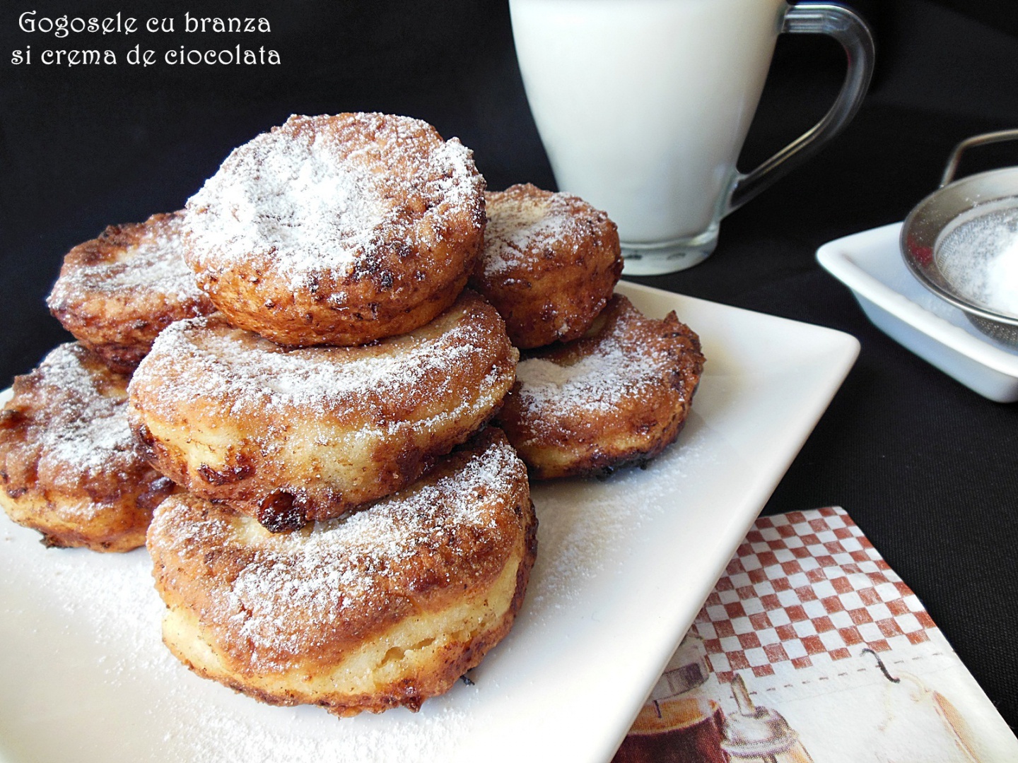 Gogosele cu branza si crema de ciocolata