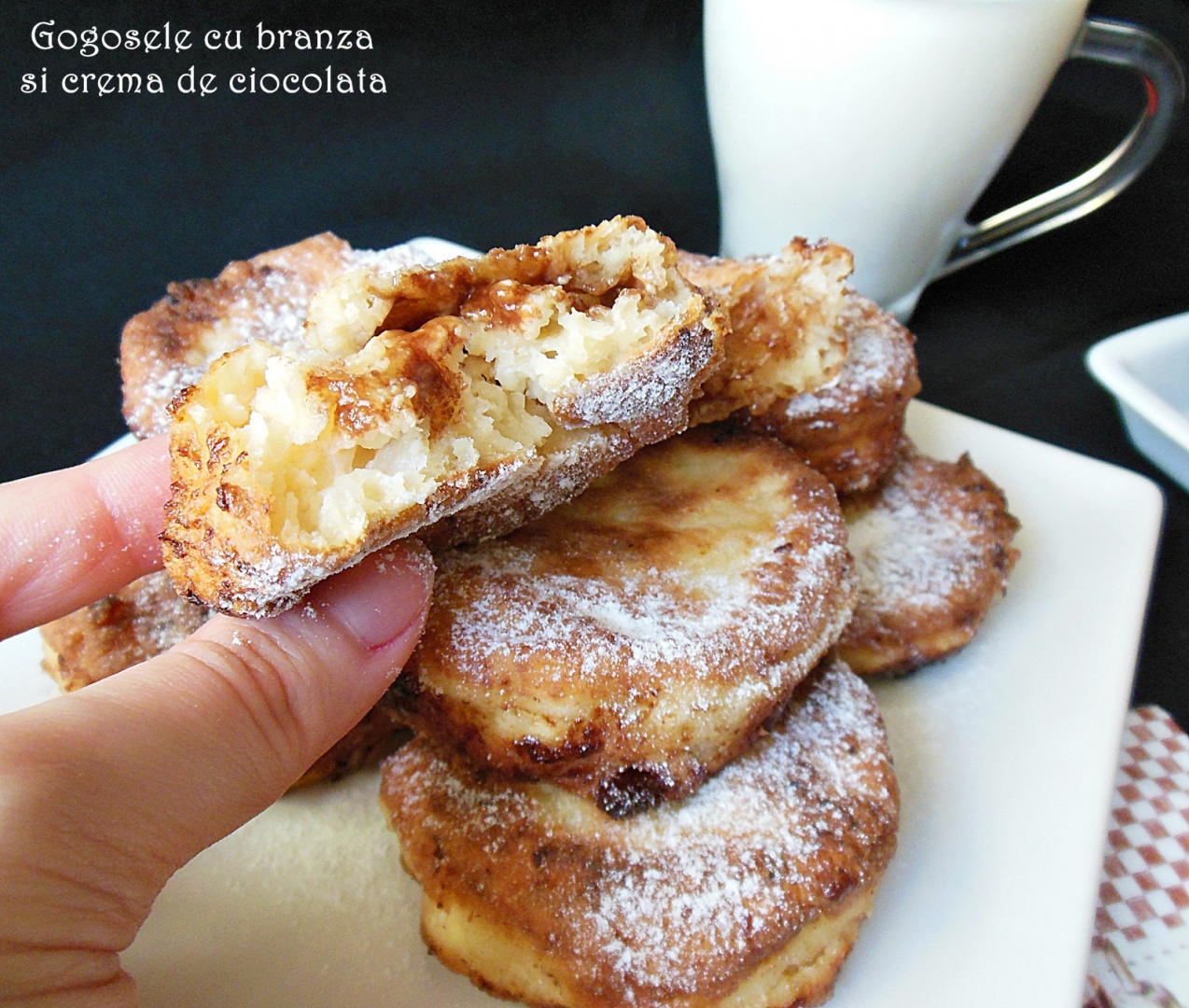 Gogosele cu branza si crema de ciocolata