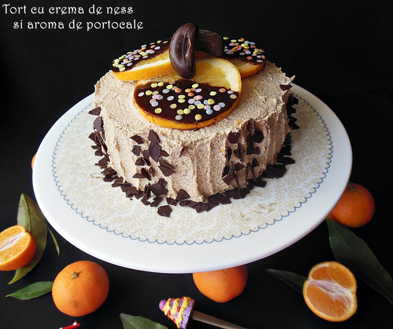 Tort cu crema de ness si aroma de portocale