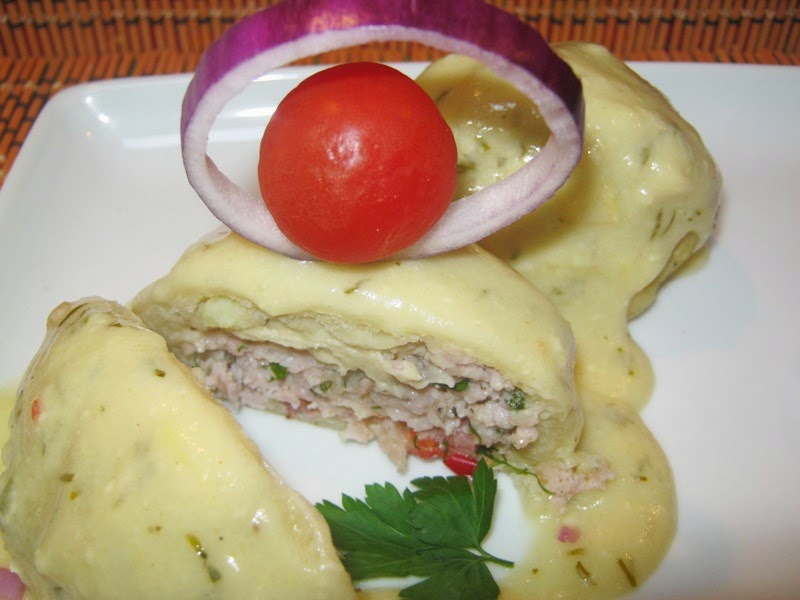 Galuste picante cu sos de ghimbir si marar