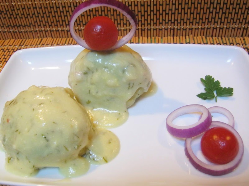 Galuste picante cu sos de ghimbir si marar