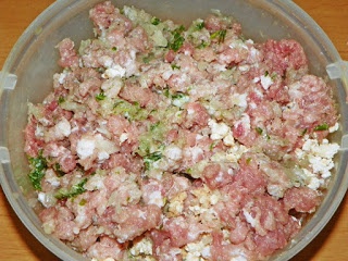 Rondele de dovlecel umplute cu carne tocata ,pane