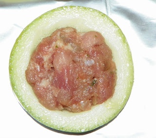 Rondele de dovlecel umplute cu carne tocata ,pane