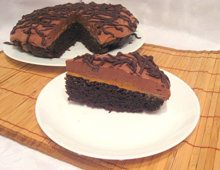 Prajitura cu ciocolata si caramel