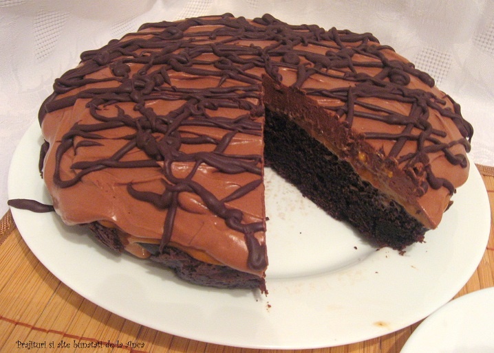 Prajitura cu ciocolata si caramel