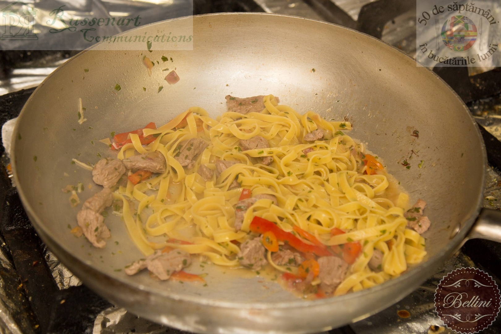 Tagliatelle cu muschi de vita