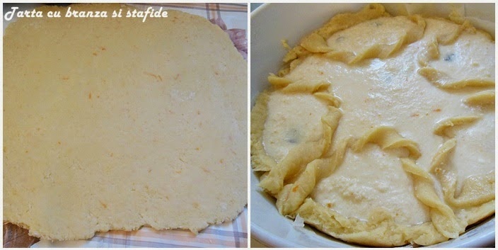 Tarta cu branza si stafide