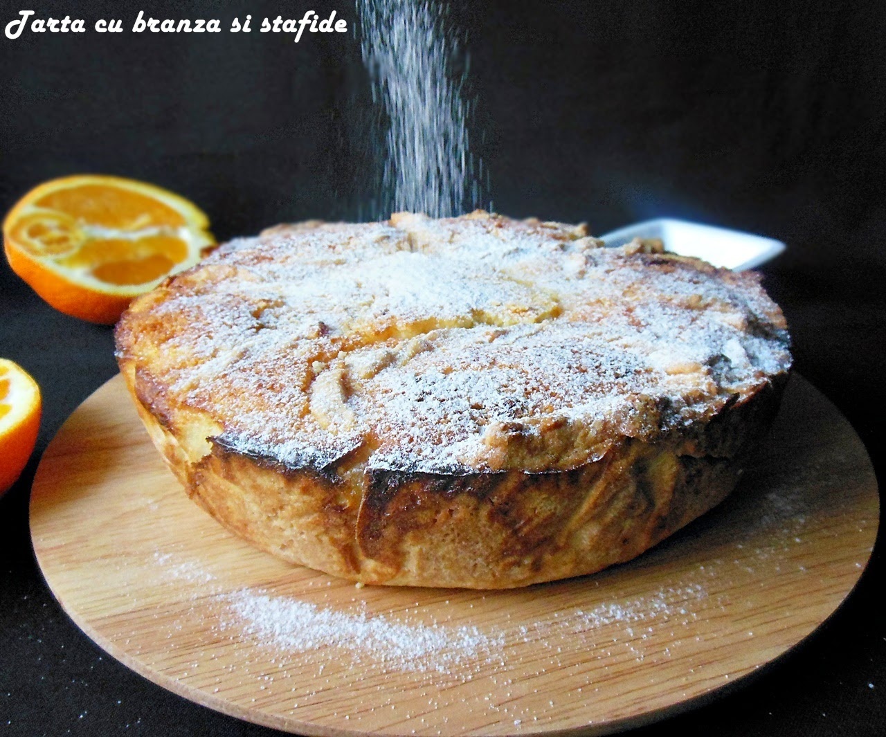 Tarta cu branza si stafide