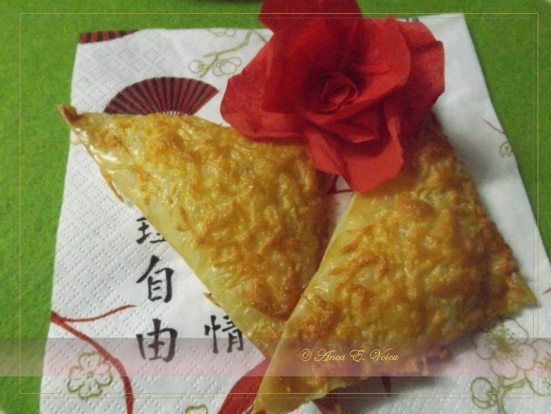 Triunghiuri cu foietaj-foi si branza