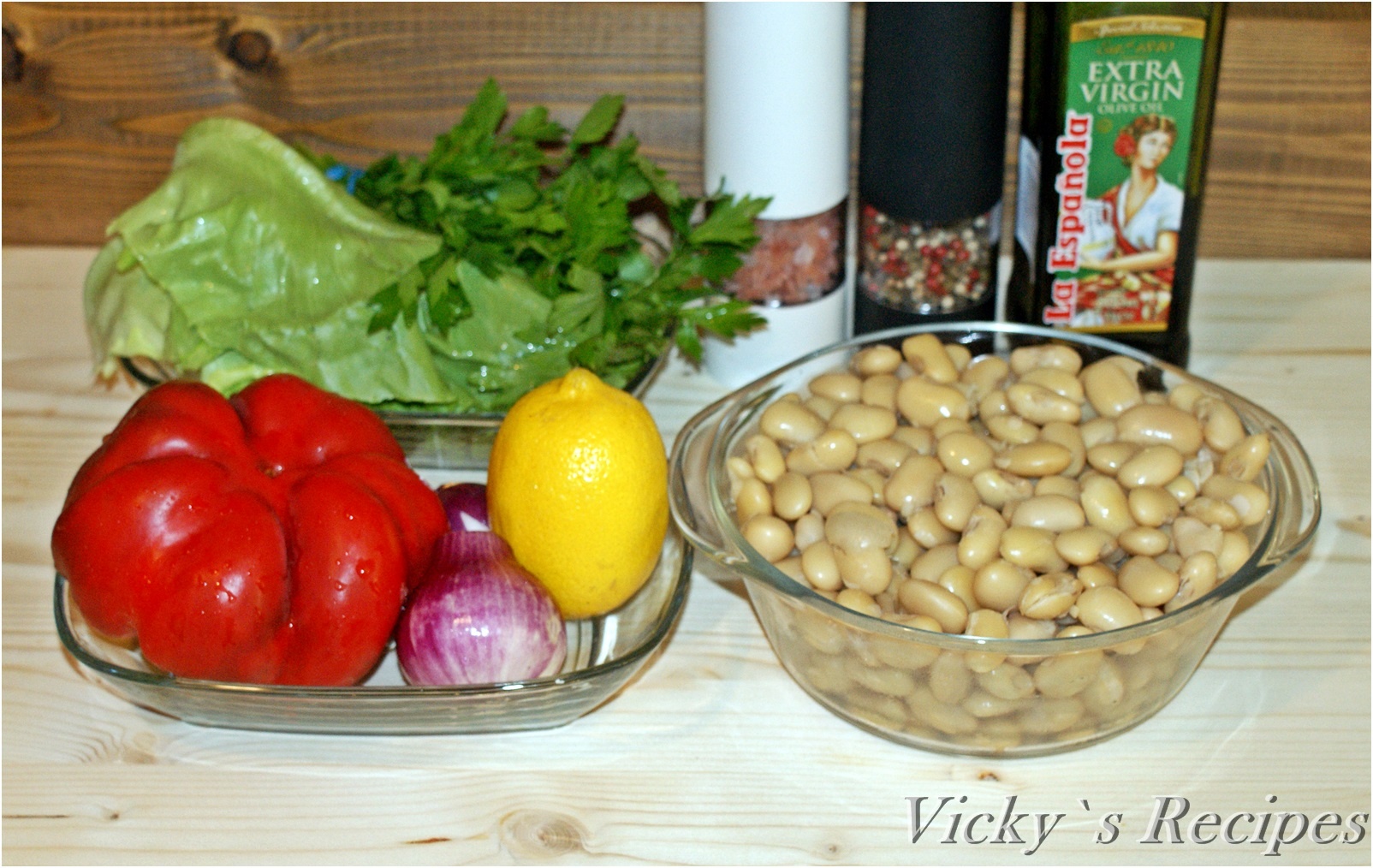 Salată de fasole boabe albă