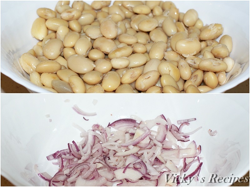 Salată de fasole boabe albă