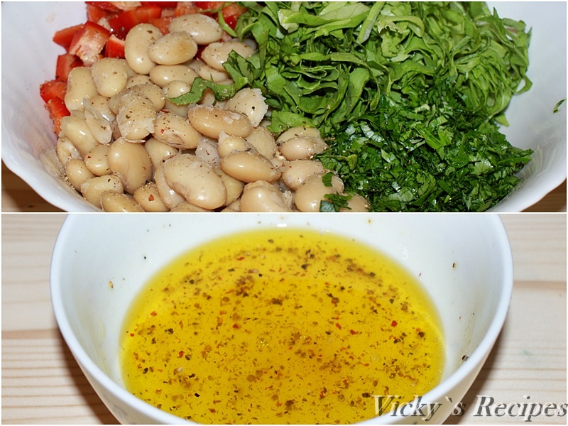 Salată de fasole boabe albă