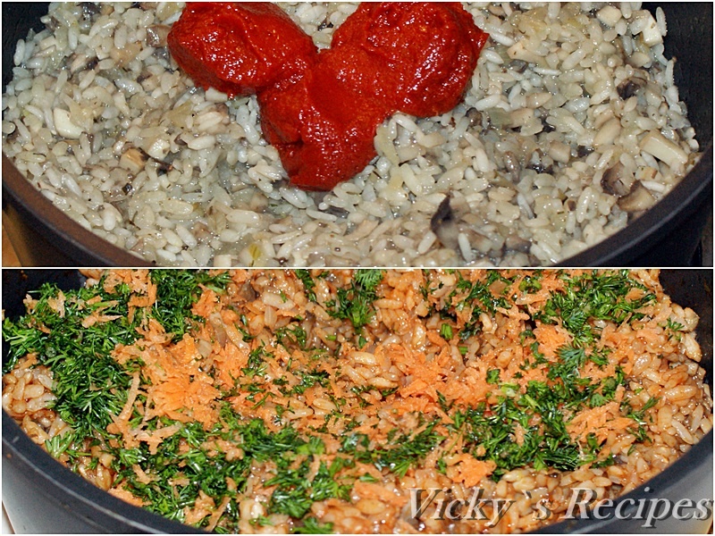 Sarmale de post cu ciuperci și orez