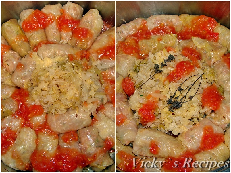 Sarmale de post cu ciuperci și orez